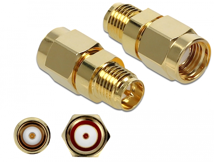 Delock Adapter RP-SMA Stecker zu RP-SMA Buchse 10 GHz #1 