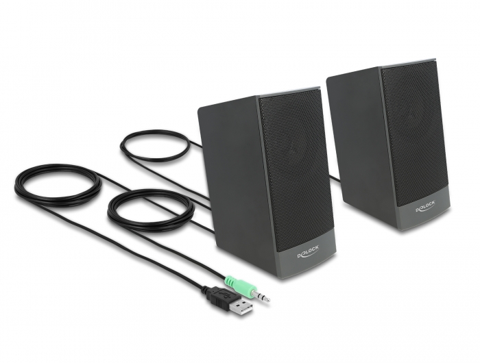 Delock Stereo 2.0 PC Lautsprecher mit 3,5 mm Klinkenstecker und USB Stromversorgung #2 