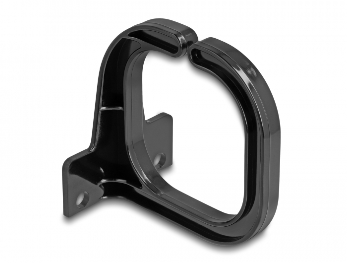 Delock Kabelbügel 83 x 60 mm mit Montageplatte schwarz #1 