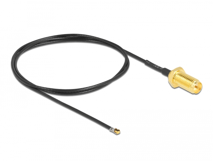Delock Antennenkabel RP-SMA Buchse zum Einbau zu I-PEX Inc., MHF® 4L LK Stecker 1.37 50 cm Gewindelänge 10 mm #2 