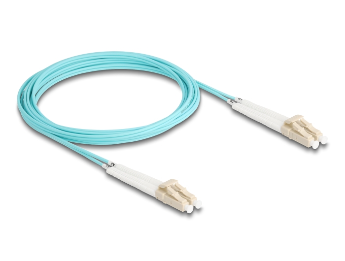 Delock LWL Kabel LC Duplex zu LC Duplex Multimode OM3 winkelbar 3 m #2 
