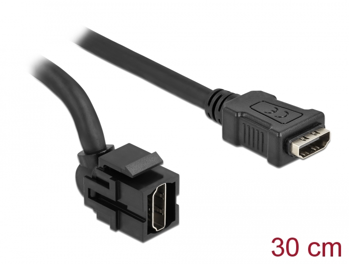 Delock Keystone Modul HDMI Buchse 250° > HDMI Buchse mit Kabel schwarz #1 