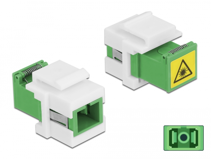 Delock Keystone Modul SC Simplex Buchse zu SC Simplex Buchse mit Laserschutzklappe innen #1 