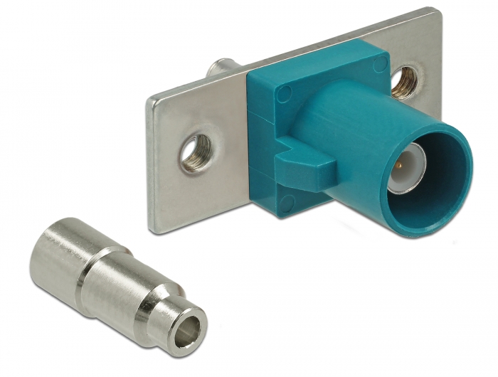 Delock FAKRA Z Stecker Federpin zum Löten 2 vorgestanzte Löcher #2 