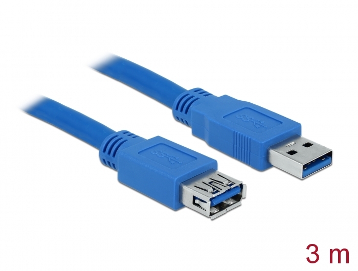 Delock Verlängerungskabel USB 3.0 Typ-A Stecker > USB 3.0 Typ-A Buchse 3 m blau #3 