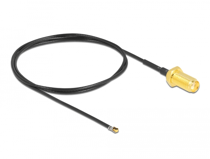 Delock Antennenkabel SMA Buchse zum Einbau zu I-PEX Inc., MHF® 4L LK Stecker 1.37 50 cm Gewindelänge 10 mm #2 