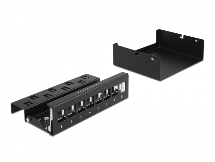 Delock Keystone Patchpanel 8 Port schwarz #3 