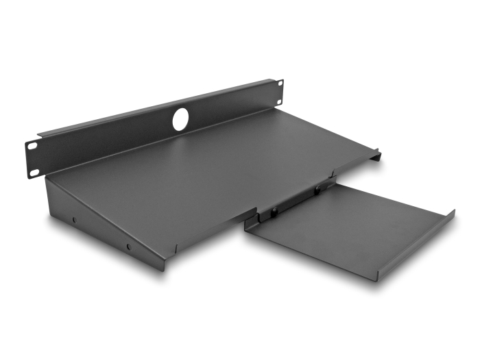 Delock 19″ Fachboden für Tastatur und Maus 1 HE dunkelgrau #1 
