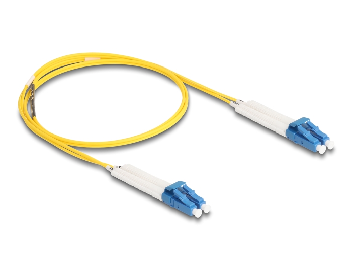 Delock LWL Kabel LC Duplex zu LC Duplex Singlemode OS2 winkelbar 1 m #2 