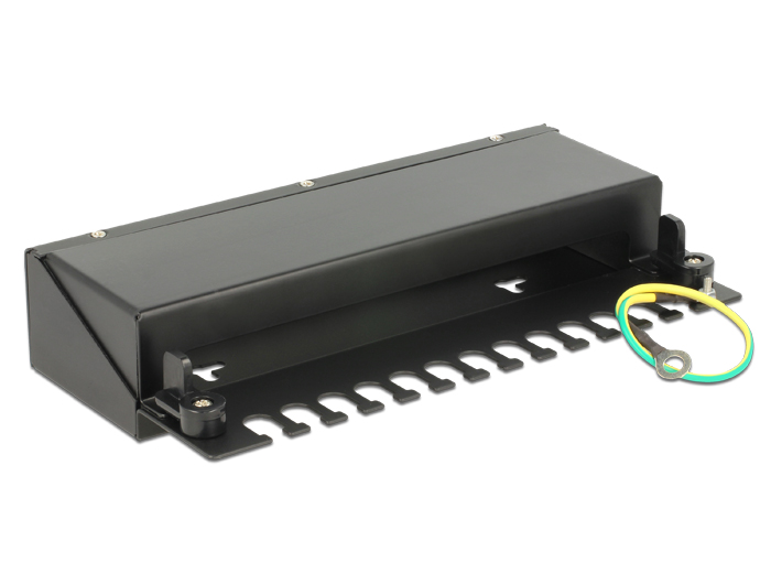 Delock Keystone Desktop Patchpanel 12 Port schwarz #3 