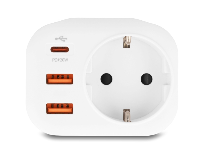 Delock Schutzkontakt-Steckdose mit Kindersicherung und USB PD Ladegerät 20 W #3 