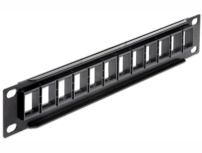 Delock 10″ Keystone Patchpanel 12 Port schwarz #2 