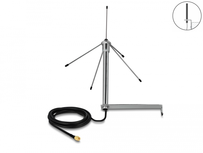 Delock 433 MHz Antenne SMA Stecker 3 dBi omnidirektional  #1 
