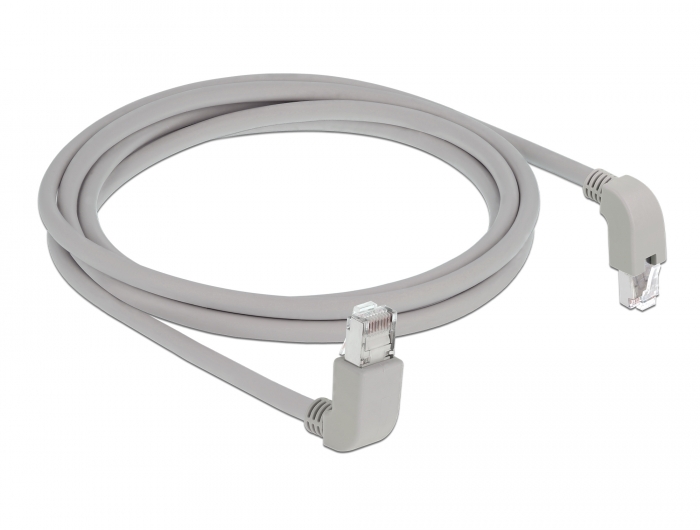 Delock Netzwerkkabel RJ45 Cat.6A S/FTP oben / unten gewinkelt 2 m #3 