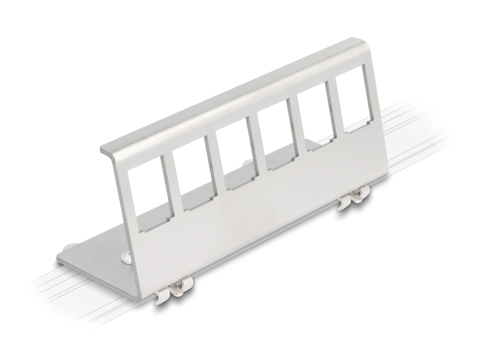 Delock Keystone Metall Halterung 6 Port für Hutschiene #1 