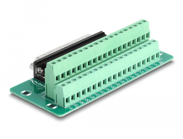 Delock D-Sub 37 Pin Stecker zu Terminalblock für Hutschiene #2 