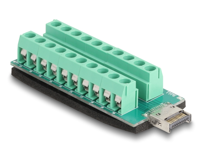 Delock USB Typ-E Key A Stecker zu Terminalblock Adapter 20 Pin #1 