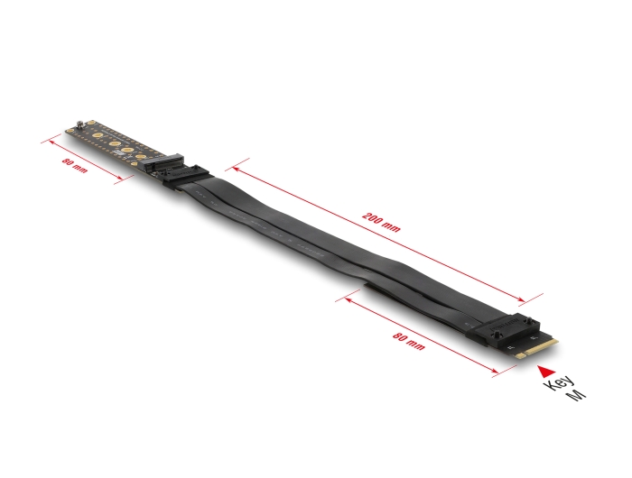 Delock Riser Karte M.2 Key M Verlängerung NVMe mit 20 cm Kabel #1 
