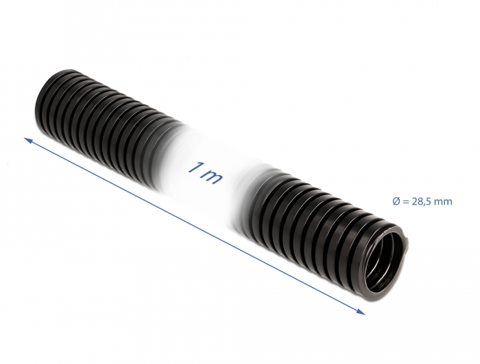 Delock Kabelschutzschlauch 1 m x 28,5 mm schwarz #2 