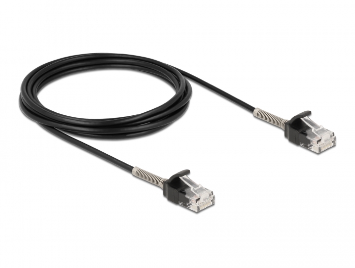 Delock Kabel RJ45 Stecker zu RJ45 Stecker mit Knickschutz Cat.6A 3 m schwarz #2 