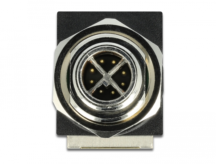 Delock Netzwerkadapter M12 8 Pin X-kodiert Stecker zu RJ45 Buchse #2 
