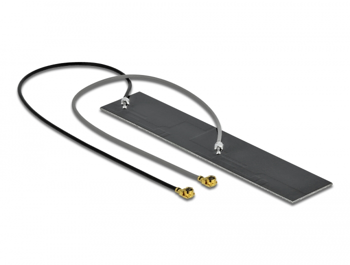 Delock WLAN 802.11 ac/ax/a/h/b/g/n Doppelantenne 2 x I-PEX Inc., MHF® I Stecker 2,2 – 4,0 dBi 2 x 15 cm PCB intern Klebemontage #2 