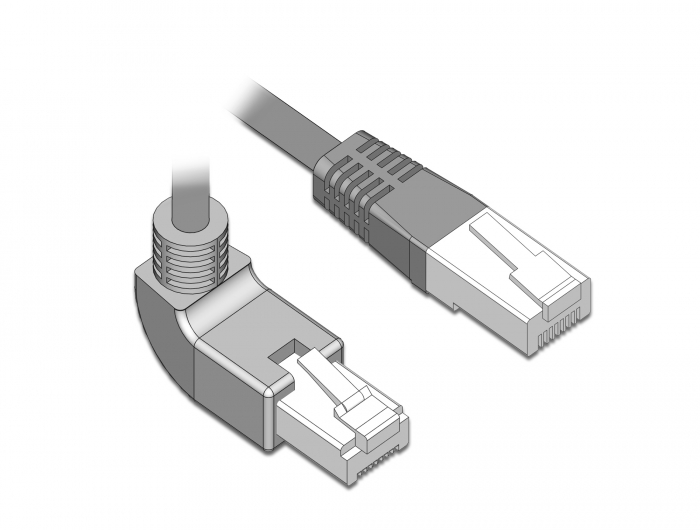 Delock Netzwerkkabel RJ45 Cat.5e SF/UTP oben gewinkelt / gerade 2 m #2 