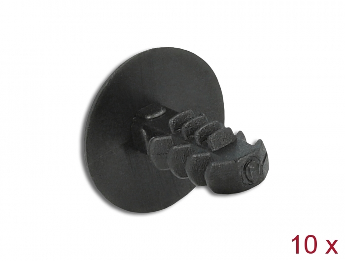 Delock Tannenbaum Clip schwarz 10 Stück #1 