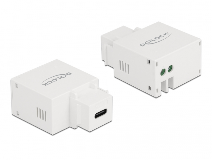 Delock Keystone Modul mit USB Type-C™ Ladebuchse 2,1 A weiß #1 