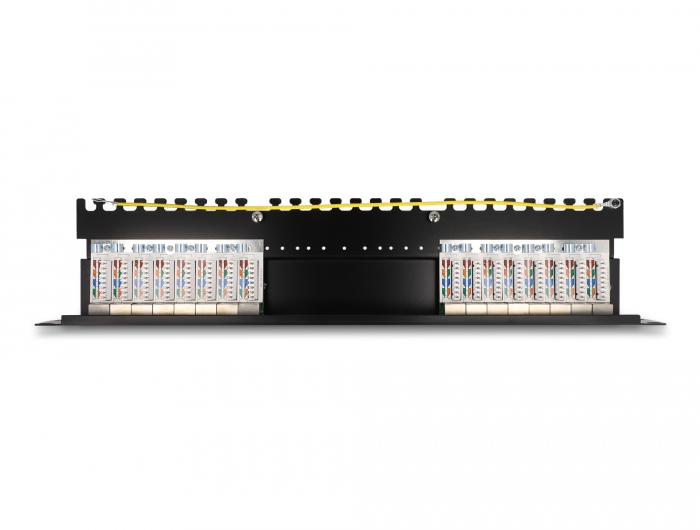 Delock 19″ Patchpanel 16 Port Cat.6A 1 HE schwarz #3 