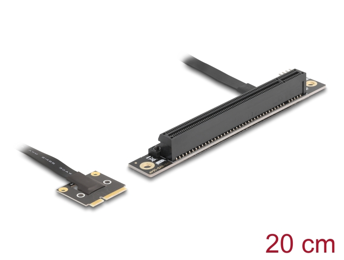 Delock Adapter Mini PCIe Stecker zu PCIe 3.0 x16 Slot 90° gewinkelt mit Kabel 20 cm #1 