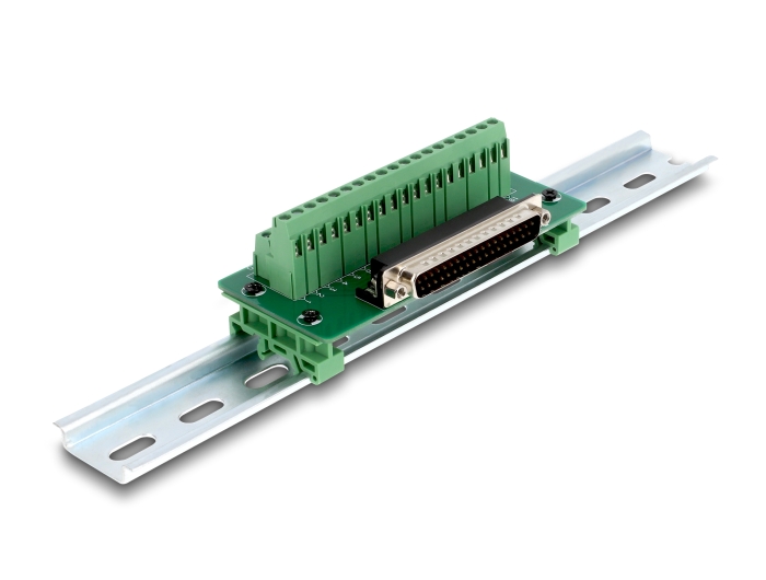 Delock D-Sub 37 Pin Stecker zu Terminalblock für Hutschiene #1 