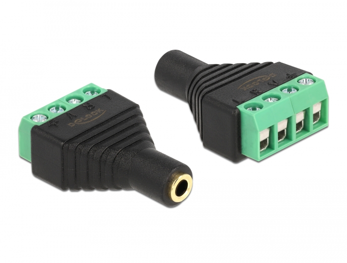 Delock Adapter Klinke Buchse 3,5 mm > Terminalblock 4 Pin #1 