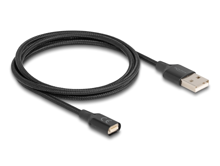 Delock Magnetisches USB-Ladekabel schwarz 1 m #3 