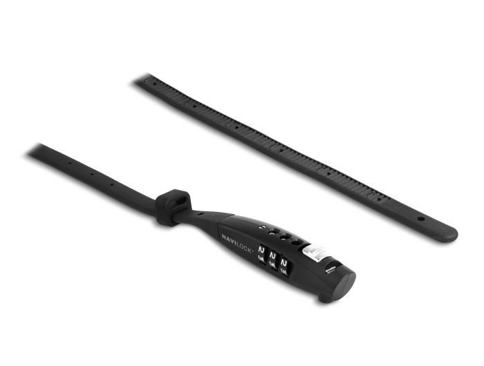 Navilock Universal Sicherungskabelbinder mit Zahlenschloss - L 410 x B 10 mm schwarz #2 