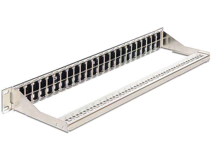 Delock 19″ Keystone Patchpanel 48 Port 1 HE schwarz #2 
