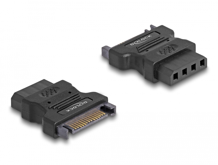 Delock Adapter SATA 15 Pin Stecker to 4 Pin Buchse #1 