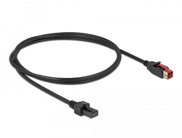 Delock PoweredUSB Kabel Stecker 24 V zu 2 x 4 Pin Stecker 1 m für POS Drucker und Terminals #2 