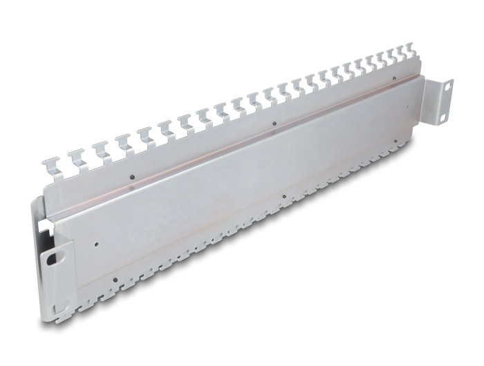 Delock 19″ Kabelabfangschiene für Netzwerkkabelverbinder mit LSA Anschluss 24 Port Metall #2 