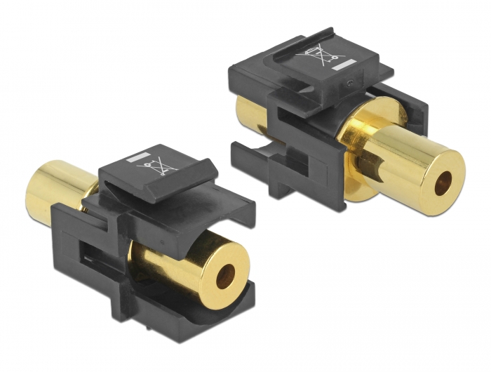 Delock Keystone Modul Klinkenbuchse 3,5 mm 4 Pin > Klinkenbuchse 3,5 mm 4 Pin vergoldet schwarz #1 
