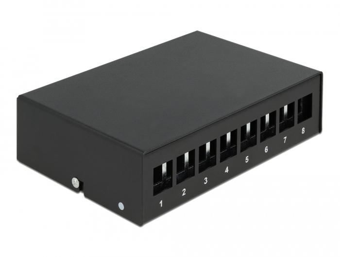 Delock Keystone Patchpanel 8 Port schwarz #1 