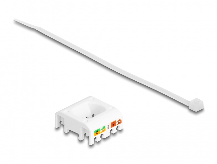 Delock Keystone Modul RJ45 Buchse zu LSA Cat.6A werkzeugfrei mit roter Staubschutzkappe #3 