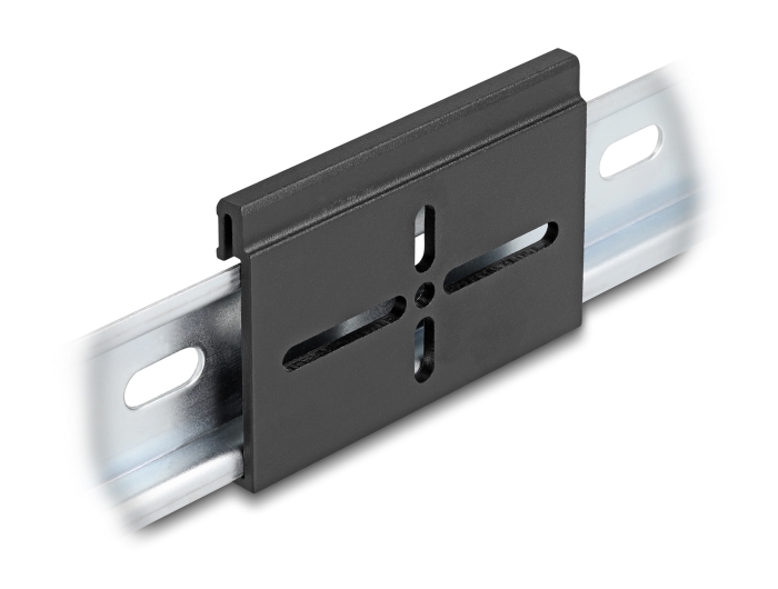 Delock Aluminium Montageclip für Hutschiene 70,0 x 47,8 mm schwarz #1 