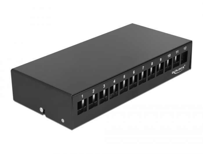 Delock Keystone Patchpanel 12 Port schwarz #1 