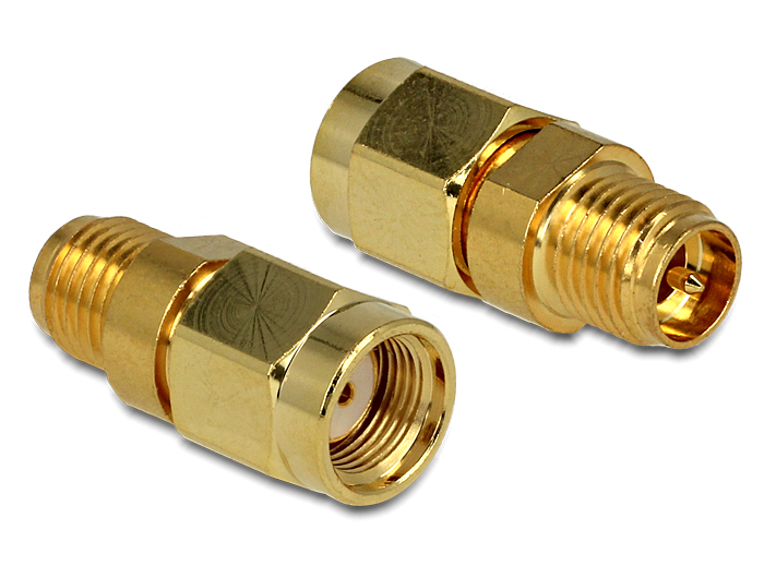 Delock Adapter RP-SMA Stecker Sondergewinde metrisch > RP-SMA Buchse #1 