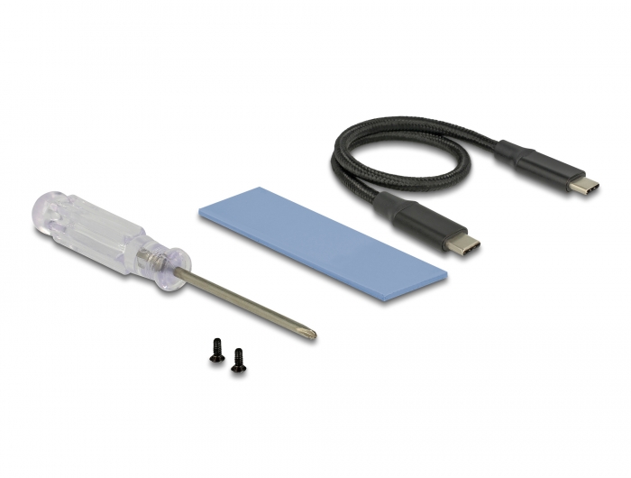 Delock Externes Gehäuse für M.2 NVMe PCIe SSD mit SuperSpeed USB 10 Gbps (USB 3.2 Gen 2) USB Type-C™ Buchse #5 