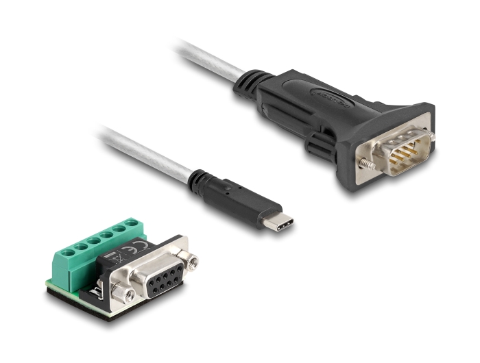 Delock Adapter USB Type-C™ zu 1 x Seriell RS-422/485 Stecker mit 6 Pin Terminalblock 5 V 1 m #2 