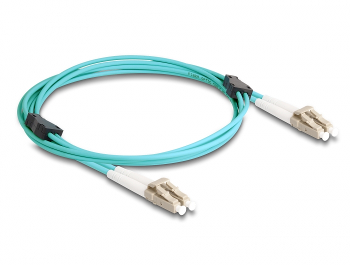 Delock LWL Kabel mit Metallarmierung LC Duplex zu LC Duplex Multimode OM3 2 m #2 