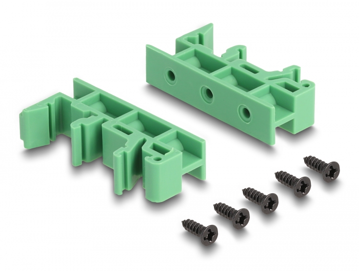 Delock RJ45 Buchse zu Terminalblock mit Drucktaster für Hutschiene #3 