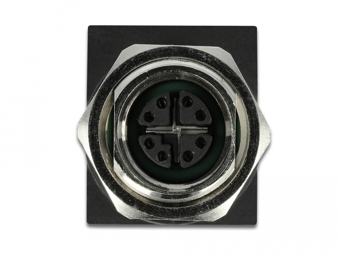 Delock Netzwerkadapter M12 8 Pin X-kodiert Buchse zu RJ45 Buchse #2 
